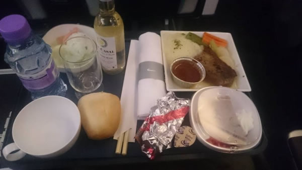 2016年5月 ブリティッシュ エアウェイズ BA8  機内食