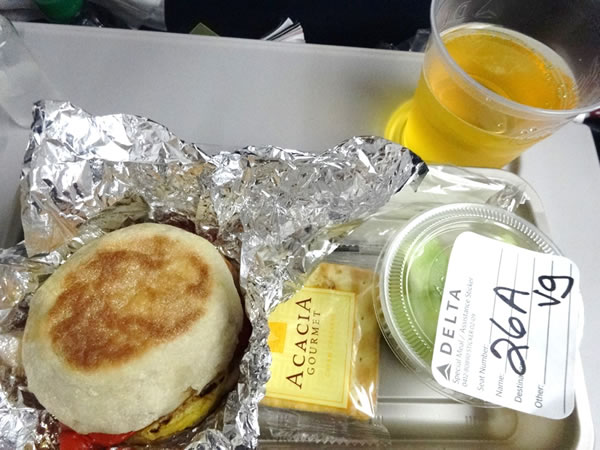 2015年4月 デルタ航空 DL636 / DL637 機内食