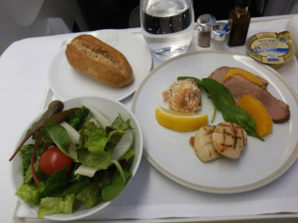 2014年12月 エールフランス航空 AF279 機内食