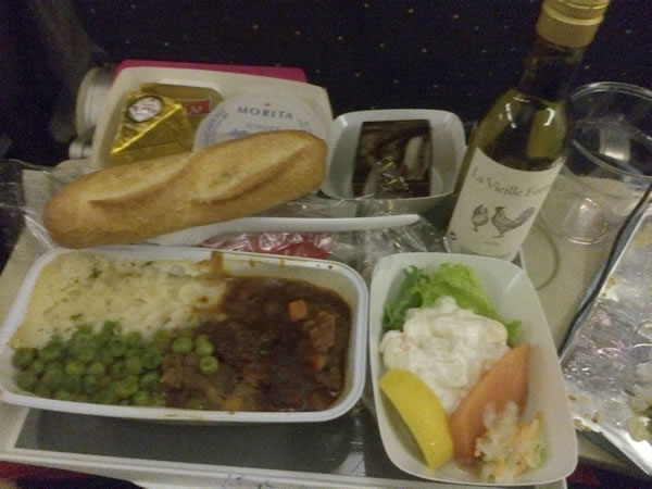 2014年5月 エールフランス航空 AF293 機内食