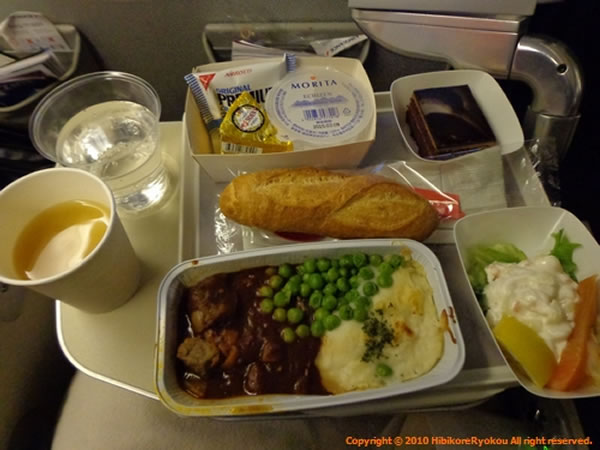 2014年4月 エールフランス航空 AF293 機内食