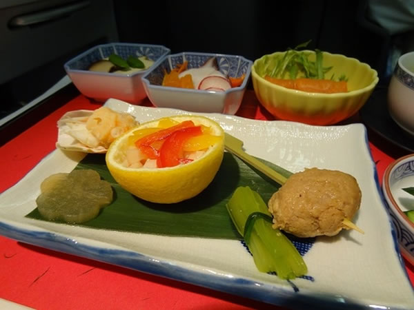 2015年2月 ユナイテッド航空 UA875 機内食
