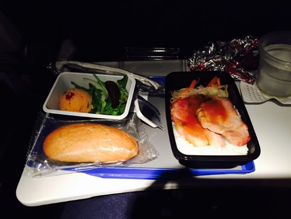 2015年7月 ユナイテッド航空 UA876 機内食