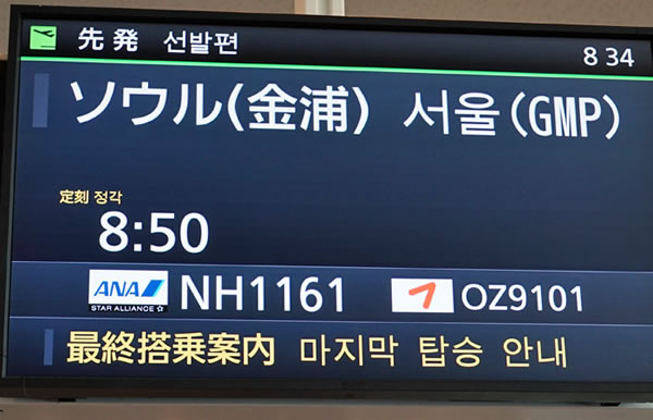 2014年12月 全日空 / ANA NH861/NH1161 搭乗記