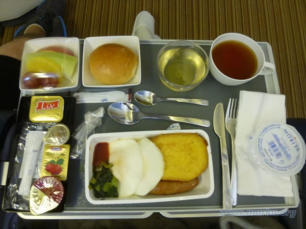 2016年1月 シンガポール航空 SQ631 機内食