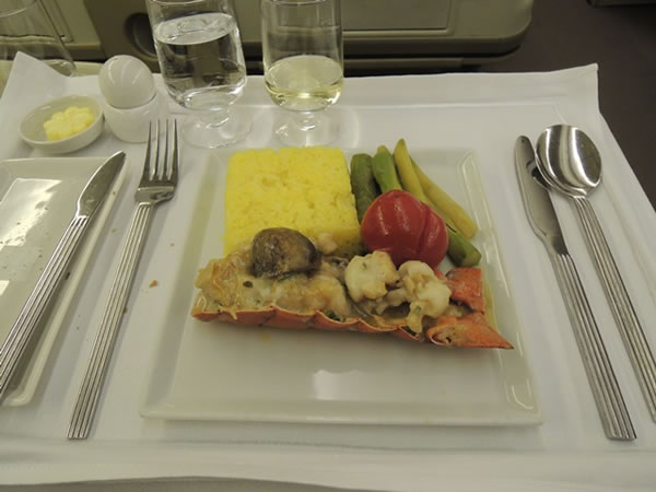 2013年1月 シンガポール航空 SQ634 機内食