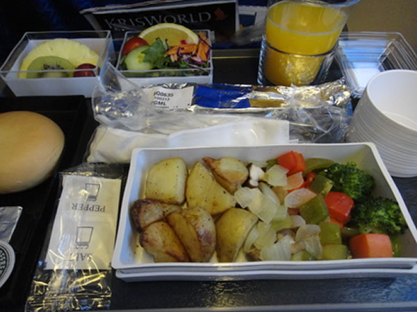 2013年3月 シンガポール航空 SQ635 機内食