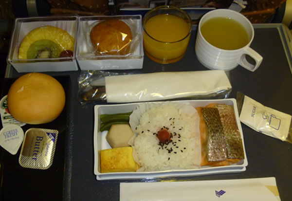 2012年11月 シンガポール航空 SQ635 機内食
