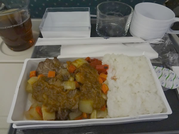 2013年8月 シンガポール航空 SQ635 機内食