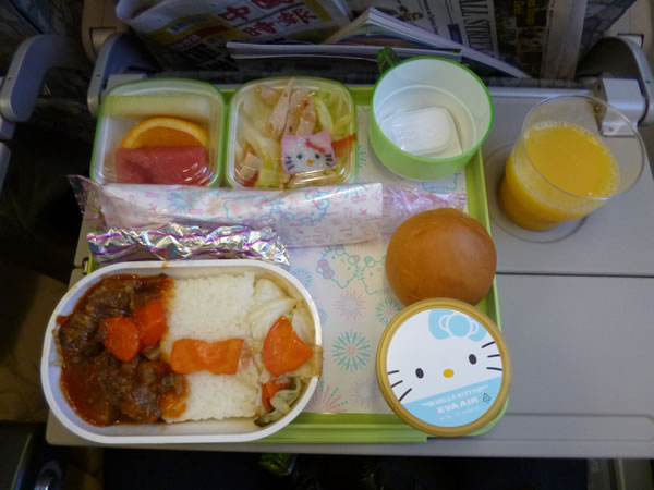 2012年8月 エバー航空 BR190 機内食