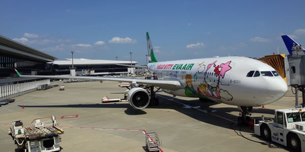 エバー航空 ハローキティジェット 羽田-台北（松山）線に就航