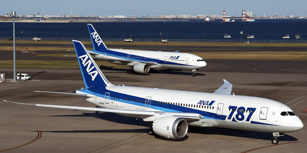 ANA 羽田-シンガポール線の機材をボーイング社B787に変更