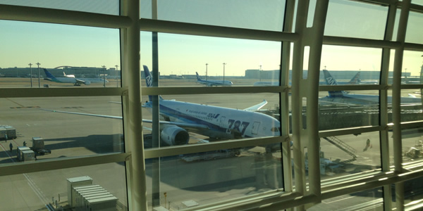 ANA 羽田 国際線ラウンジから見えるANA機