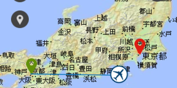 JAL 国内線WiFiインターネット フライトマップ